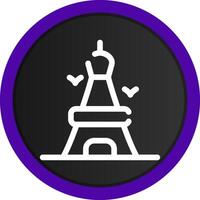 Eiffel Tower Creative Icon Design vector