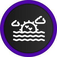 Sea Landscape Creative Icon Design vector