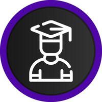 Male Graduate Creative Icon Design vector