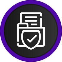 Secured Backup Creative Icon Design vector