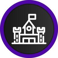 Castle Landscape Creative Icon Design vector