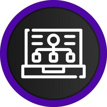 frente final desarrollo creativo icono diseño vector