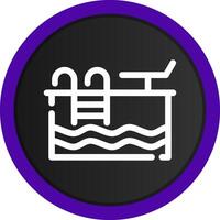 Swimming Pool Creative Icon Design vector