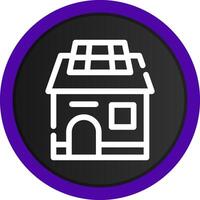 Solar House Creative Icon Design vector