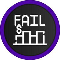 Business Fail Creative Icon Design vector