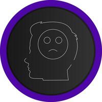 Emotions Sad Creative Icon Design vector