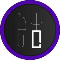 Fork and Knife Creative Icon Design vector