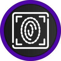 Fingerprint Scan Creative Icon Design vector