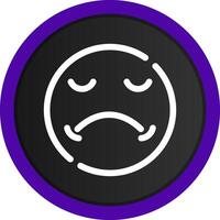 Sad Creative Icon Design vector