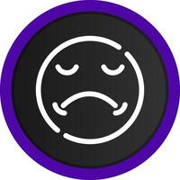 Sad Creative Icon Design vector