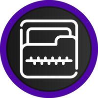 Zip Folder Creative Icon Design vector