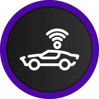 Self Driving Vehicle Creative Icon Design vector