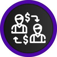 P2P Lending Creative Icon Design vector