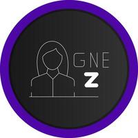 Gen Z Female Creative Icon Design vector