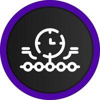 Circular Bending Process Creative Icon Design vector