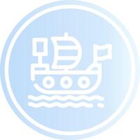 Pirates Ship Creative Icon Design vector