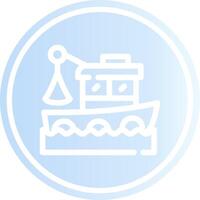 Fishing Boat Creative Icon Design vector