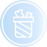 Trash Bin Creative Icon Design vector