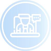 Online Interview Creative Icon Design vector