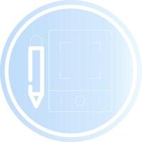 Pen Tablet Creative Icon Design vector