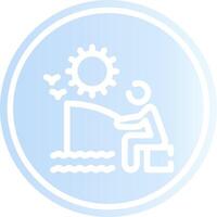 Summer Fishing Creative Icon Design vector