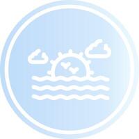 Sea Landscape Creative Icon Design vector