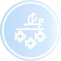 Fishing Boat Creative Icon Design vector