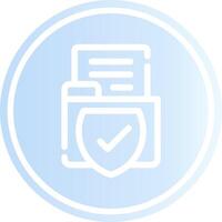 Secured Backup Creative Icon Design vector