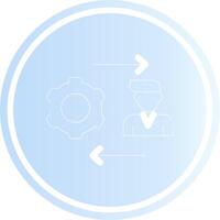 Machine to Person Creative Icon Design vector