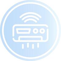 Smart Air Conditioner Creative Icon Design vector