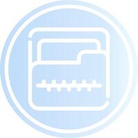Zip Folder Creative Icon Design vector