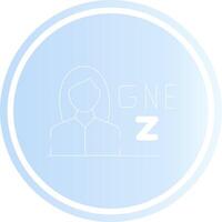 Gen Z Female Creative Icon Design vector