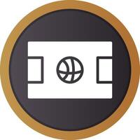 diseño de icono creativo de cancha de baloncesto vector