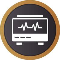 EKG Monitor Creative Icon Design vector