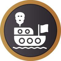 Pirates Ship Creative Icon Design vector