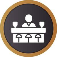 Bar Counter Creative Icon Design vector