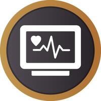 diseño de icono creativo de monitor de ecg vector