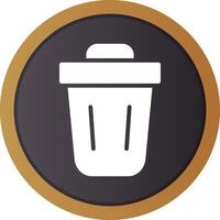 Trash Bin Creative Icon Design vector