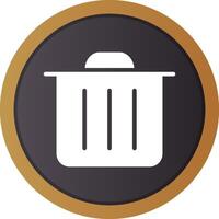 Trash Bin Creative Icon Design vector