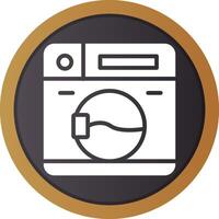 Washing Machine Creative Icon Design vector