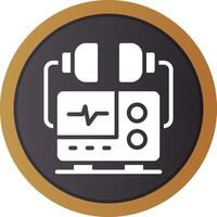 Defibrillator Creative Icon Design vector