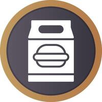 Lunch Bag Creative Icon Design vector