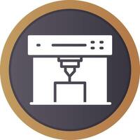 3d Printer Creative Icon Design vector