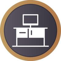 Office Desk Creative Icon Design vector