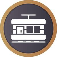 Tram Creative Icon Design vector