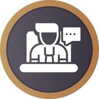 Online Interview Creative Icon Design vector