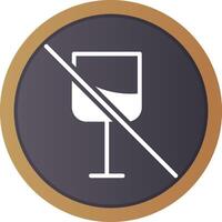 No Wine Creative Icon Design vector