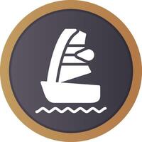 diseño de icono creativo de windsurf vector