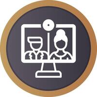 Online Interview Creative Icon Design vector