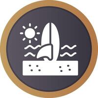 Surfboard Creative Icon Design vector